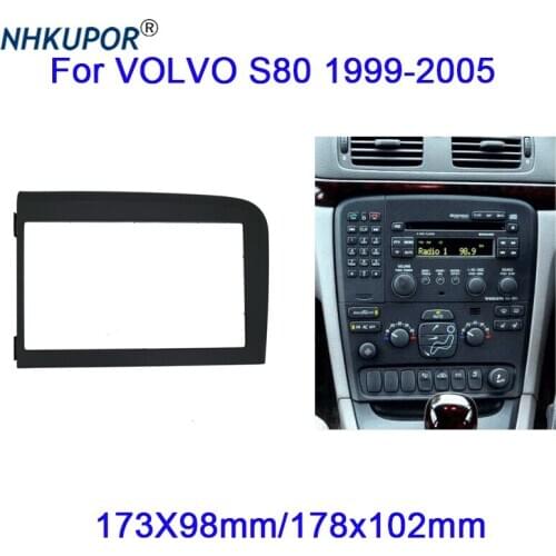 Car Radio CD DVD Fascia For VOLVO S80 1999-2005 Double 2 DIN Stereo Holder Panel Dash Trim Installation Frame Kit
