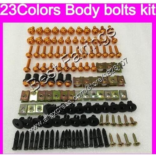 Fairing bolts full screw kit For YAMAHA R6 YZFR6 03 04 05 YZF-R6 YZF600 YZF 600 YZF R6 2003 2004 2005 Complete Body screws Nuts