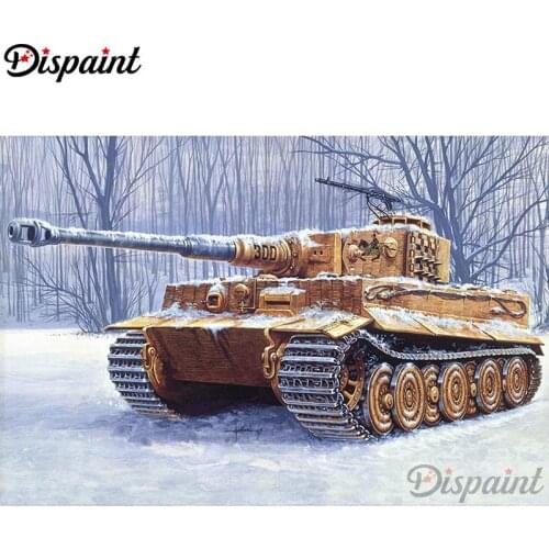 Dispaint Full Square/Round Drill 5D DIY Diamond Painting "Tank landscape" Embroidery Cross Stitch 3D Home Decor A12960