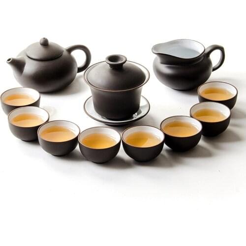 Purple Clay Teapot Ceramic Chinese Tea Ceremony Tea Pots Kung Fu Tea Set Of Eight Tea Cups Teaware Teasets Teapots Kettles