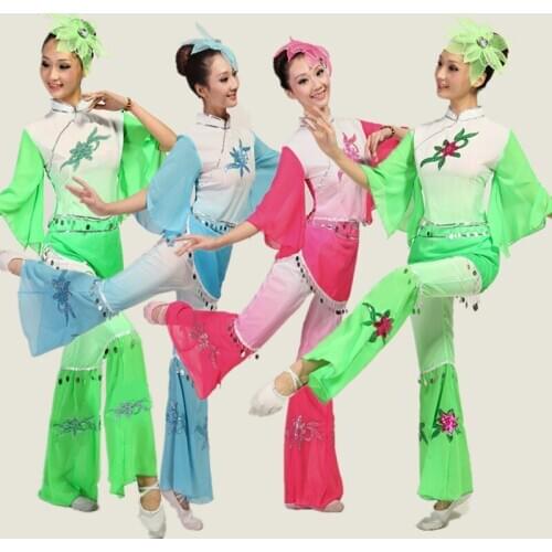 Hanfu dress national dance costumes yangko clothes classical dance modern dance stage costumes
