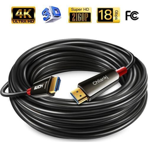 HDMI 2.0 Cable 4K 60Hz Fiber Optic HDMI Cable 2.0 HDR for HD TV Box Projector PS4 Cable HDMI 5m 10m 15m 20m 30m 50m HDMI Cable
