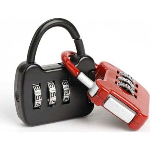 3 Digit Code Combination Password Lock Portable Travel Mini Zinc Alloy Carrying Luggage Case Security Lock Backpack Lock Padlock