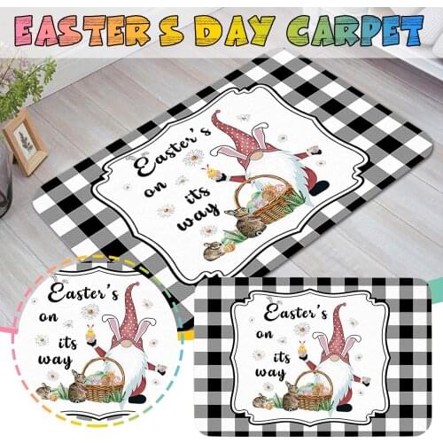 Bathroom Mat For Happy Easter Day Welcome Doormat Home Decor Living Room Carpet 60x40cm Entrance Door Mat Bathroom Anti-lip Mat