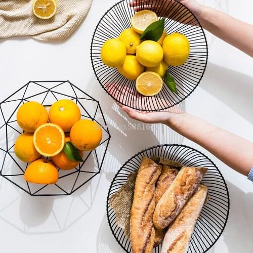 Metal Fruit Vegetable Wire Basket Snack Candy Storage Basket Kitchen Office Living Room Fruit Drain Tray