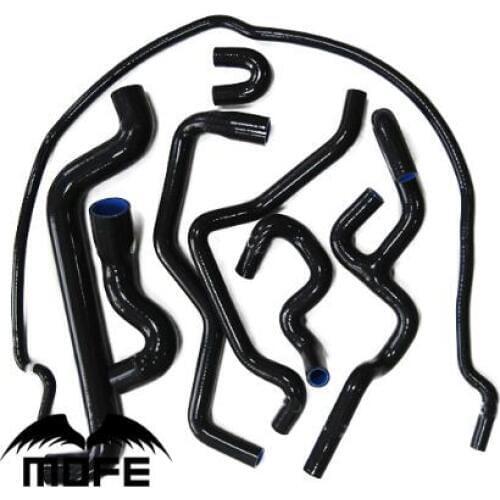 MOFE 8Pcs Black Silicone Heater Radiator Hose Kit For Saab 9-5 1999-2001