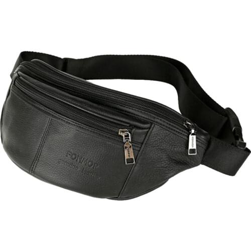Mens Waist Packs male Genuine Leather Fanny Pack Belt Bag Phone Pouch Bags Travel Waist Pack Male Small Waist Bag Leather Pouch