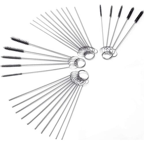 Carburetor Cleaner Cleaning Brushes Kit, Small Wire Brush - 20 Needles + 10 Brushes