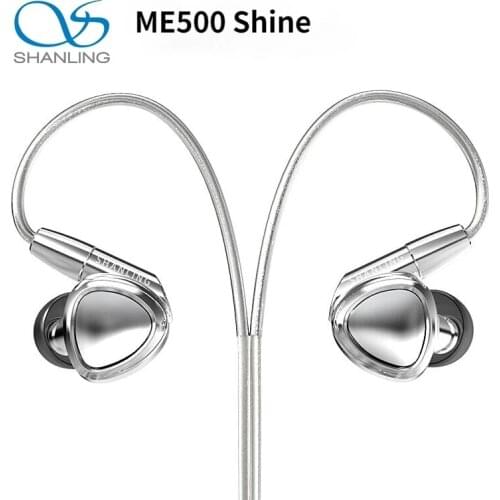 SHANLING ME500 Shine In-ear Earphone 2BA+1DD Hybrid Driver Earbuds with 3.5mm 4.4mm IEMs MMCX Detachable Cable