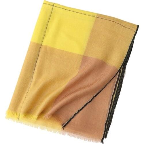 2021 New Spring Autumn Ring Velvet Scarf Female Cashmere Shawl Multi-Color Check Long Scarf Spot Wholesale