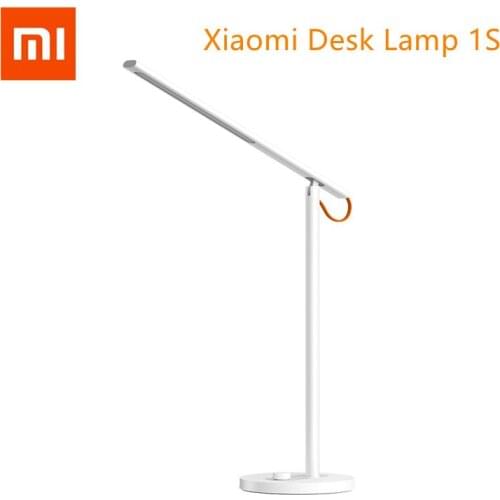 Original Xiaomi Mijia LED Desk Lamp 1S Foldable 4 Lighting Modes Dimming Reading Light Table Lamp Portable APP Control