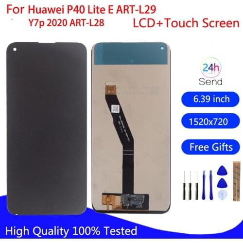 Original For Huawei P40 Lite E ART-L29 / Y7p 2020 ART-L28 LCD Display Touch Screen Digitizer Assembly 6.39'' Repair Phone Parts