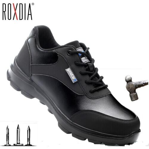 Drop shipping women work sneakers ultralight men safety shoes for outdoor steel toe cap protect industry plus size 36-46 RXM327