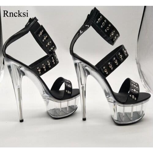 Rncksi Party Sexy Cool Women Shoes 15CM High Heel Platforms Pole Dance/Performance /Star /Model, Sandals Party / Wedding Sandals