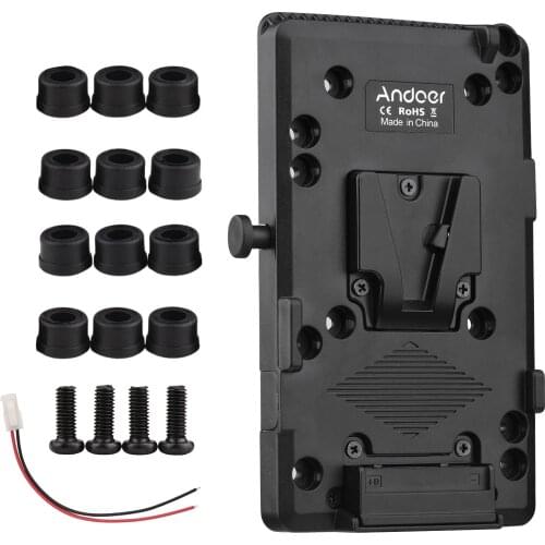 Rolux RL-IS2 V-mount V-lock DIY Power Supply Battery Plate for Sony BMCC BMPCC Camcorder Monitor LED Video Light