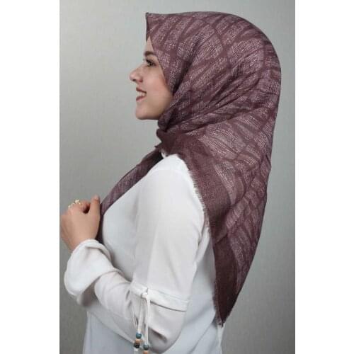 JAWEL PATTERNED LINEN FLAMLI SCARF-DESEN-38-RENK-09