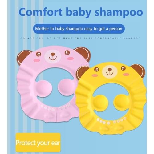 Baby Shampoo Cap Adjustable Shower Caps Child Kids Waterproof Shampoo Bath Shield Ear Eye Protection Wash Hair Shield Baby hat