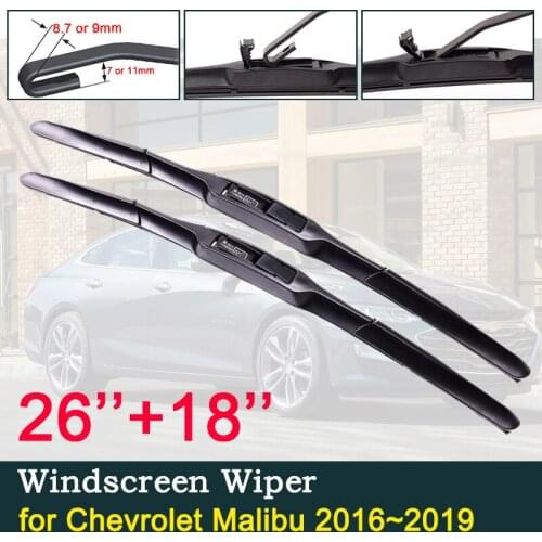 For Chevrolet Malibu 2016 2017 2018 2019 9th Gen MK9 Car Wiper Blades Front Windscreen Windshield Wipers Brushes Car Accessories