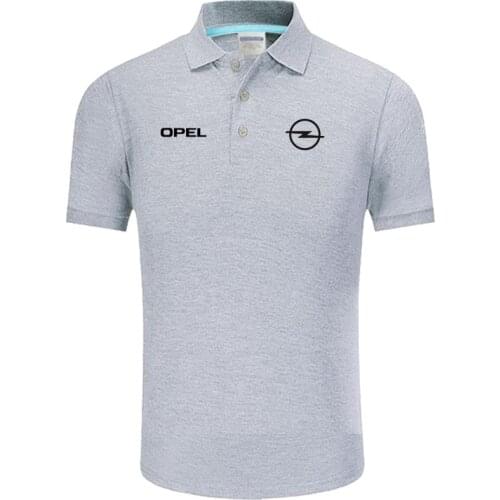 High quality OPEL logo Polo classic brand Men Polo Shirt Men Casual solid Short Sleeve cotton polos