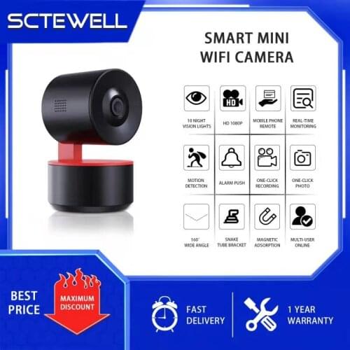 Indoor Ptz 1080p Hd Smart Home Wifi Mini Camera Rotatable Lens