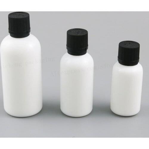 200 X Refillable 1oz Natural White Glass Bottle With Tamper Evident Cap 15ml 30ml 50ml 100ml 1OZ White Glass Containers