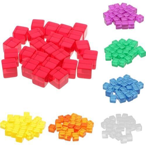 25pcs D6 Six Sided Transparent Blank Dices Board Game RPG Dice Set for Dungeons and Dragons Table Games Party Game Toys