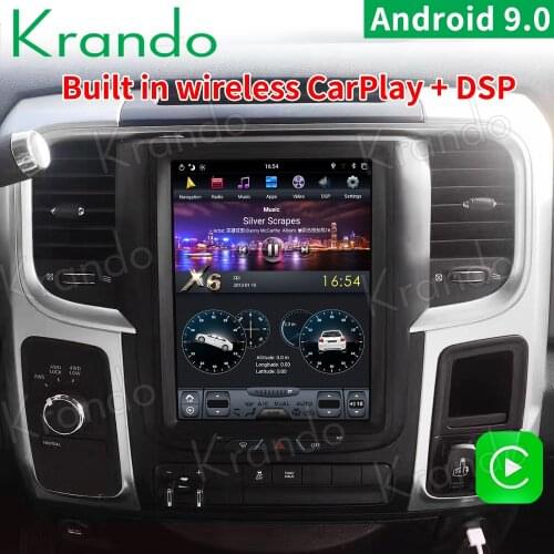 Krando Android 9.0 10.4" for Dodge Ram 1500 multimedia car Android multimedia player som automotivo para carro touch screen BT