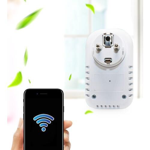 White EU style beautiful wifi socket plug smart socket EU wireless app control smart power socket catering to fashion families