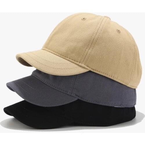 New Womens Short Brim Baseball Caps For Men Boy Girls Fashion 2021 Unisex Solid Adjustable Hip Hop Snapback Cap Outdoor Dad Hat