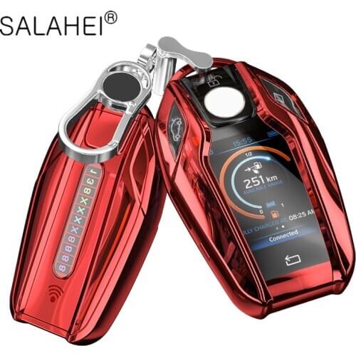 TPU Car Display Key Cover Case With Anti-lost Card For BMW 5 7 series G11 G12 G30 G31 G32 i8 I12 I15 G01 X3 G02 X4 G05 X5 G07 X7