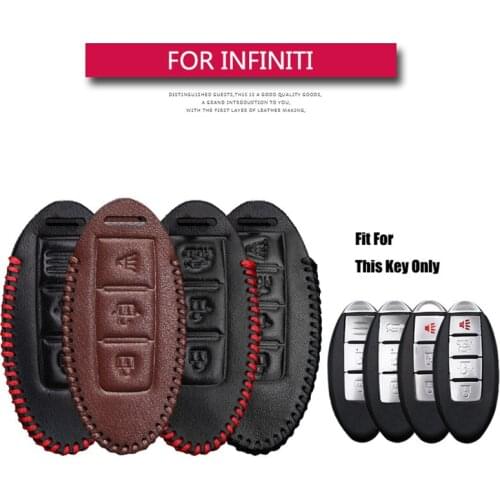 Leather Flip Car Key Case Cover For Infiniti Q50 FX35 FX FX37 G37 G35 QX70 G35 Key Holder Key Parts Skin Shell car styling
