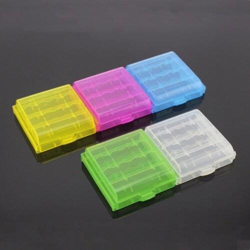 Plastic Case Holder Storage Box Cover AA AAA battery box storage case holder for 4x AA AAA 14500 10440 battery storage box