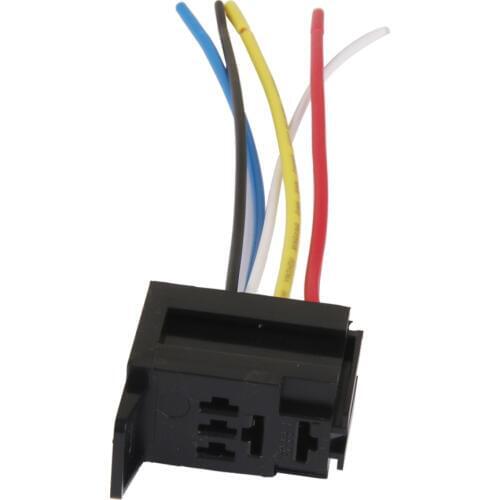 DC 12V 20A/30A AMP 5-Pin Waterproof Automotive Relay Copper Terminal Auto Relays With 5 Wire Wiring Harness Socket 17AWG