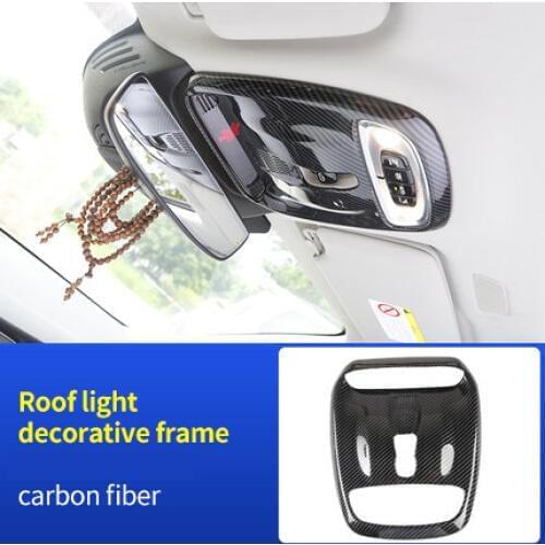 For VOLVO XC90 2016-2019 carbon fiber Roof light decorative frame 1pc