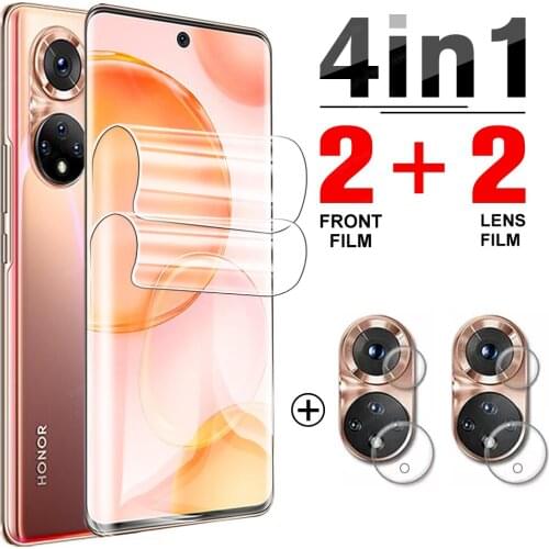 4 in 1 Hydrogel Film for Huawei Honor 50 Screen Protector Protective film For Honor honr honer 50 pro se 10x lite film not glass