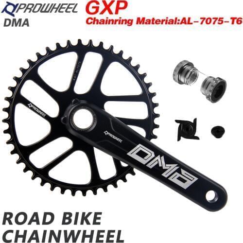 PROWHEEL Road Bike Crankset 9/10/11/12Speed 40/42/44/46/48/50T GXP Chainrings Bottom bracket BB 170/172.5mm Sprocket Crank set
