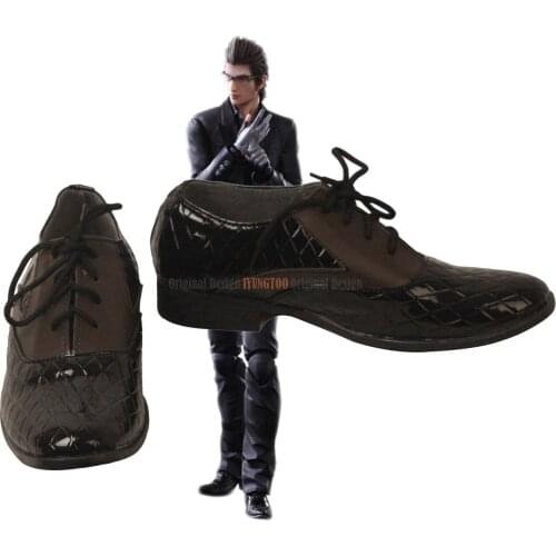 FF15 Ignis Scientia Shoes Cosplay Final Fantasy XV Ignis Scientia Cosplay Shoes Leather Boots Custom Made