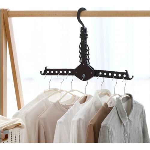Multifunctional Clothes Hanger Foldable Multiport Organizer Drying Rack Bedroom Clothing Storage Holder Closet Organizer