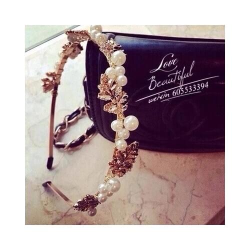 Fashion Korean style Lace Rhinestone hairband Women Girls Fashion Sexy Simple crystal Hair Hoop headwear Hair Accessories