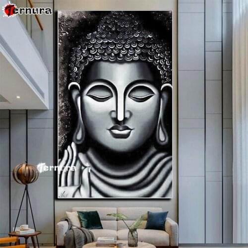New square round Drill Religious buddha statue icon Diy Diamond Painting Cross Stitch Kits 5D Diamond Mosaic Embroidery Decor