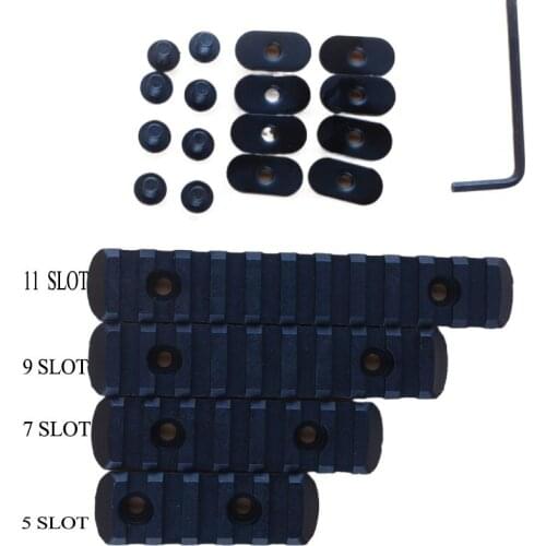 Pack of 4 Pcs Tactical Airsoft Polymer Picatinny Rail For MOE M LOK Handguard Compatible With Fashlight Laser Scope 5 7 9 11inch