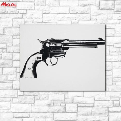 Wall Art Retro revolver American painting Painting For Living Room Home Decoration Oil Painting On Canvas Wall Painting no fram3