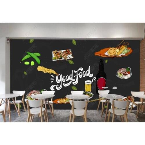3d wallpaper custom photo mural Modern hand-painted gourmet barbecue restaurant 3d wall murals wallpaper in the living room