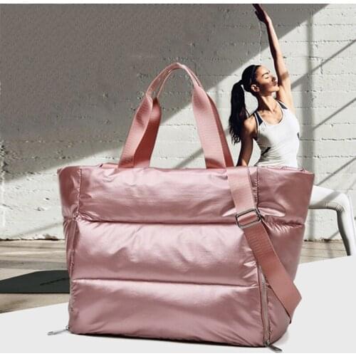 New Travel Handbag for Women Nylon Waterproof Yoga Bag Lady Leisure Sports Bags Men Fitness Pack Swimming Packs Pink Duffle Bag