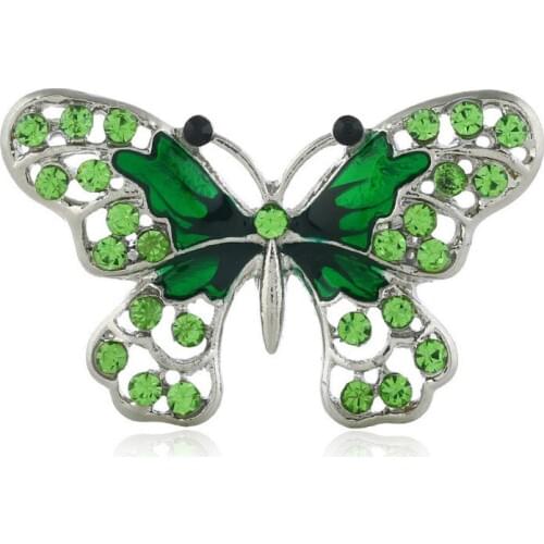 New European And American Popular Oil Drop Brooch Rhinestone Fashion Alloy Butterfly Clothes Accessories Brooch