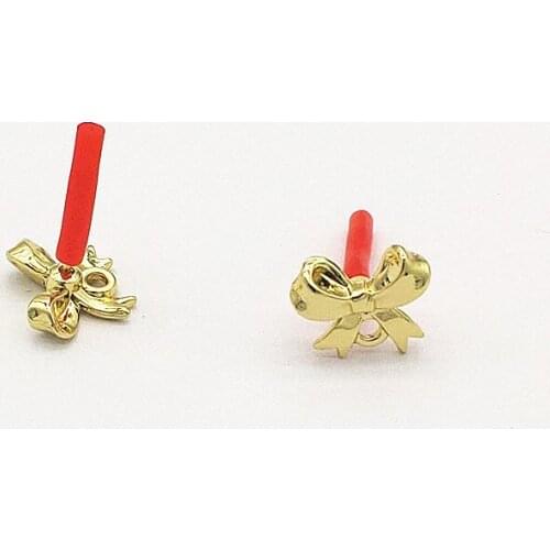 New Arrival! 10x12mm 100pcs Zinc Alloy Bows Ear Stud for Handmade Earring DIY Parts,Jewelry Accessories Findings & Component