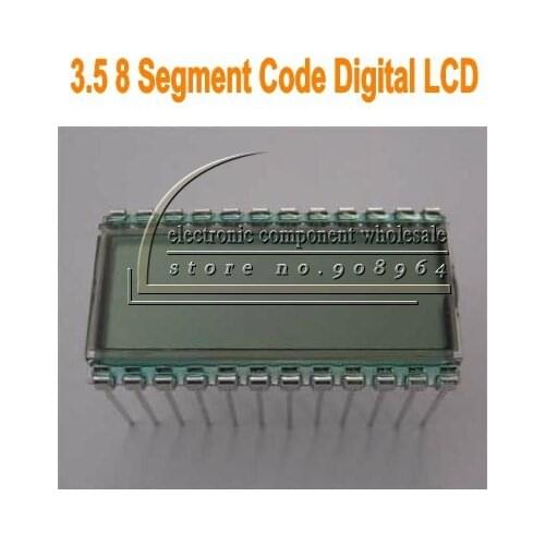 Wholesale 5pcs/lot 3.5 8 segment code Digital LCD Module Display Glass