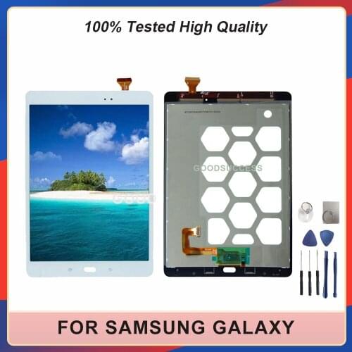 100% Tested 9.7'' For Samsung Galaxy Tab A 9.7 SM-T550 SM-T555 T555 T550 LCD Display Touch Screen Glass Panel Assembly