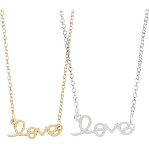 Wholesale 10pc Cute Love Pendant Necklace Charm Chain For Girls Kids Wholesale Fashion Jewelry