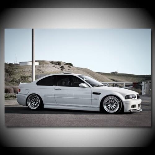 B M W Classic Car Sportscar Turning Vehicle Picture Wall Decor Posters Canvas Paintings Fabric Print Art Living Room Decoration